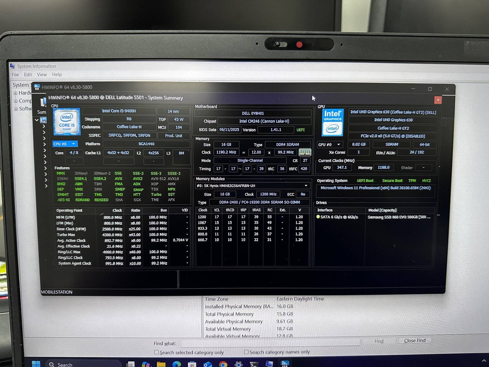Dell Latitude 5501 | i5 9400H 16gb DDR4, 500gb SSD - Image 5